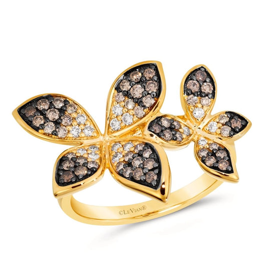 Le Vian Ombre Ring featuring 3/4 cts. Chocolate Ombré Diamonds® set in 14K Honey Gold™