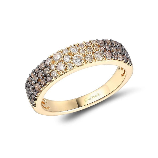 Le Vian Ombre Ring featuring 5/8 cts. Chocolate Ombré Diamonds®, 1/10 cts. Vanilla Diamonds® set in 14K Honey Gold™