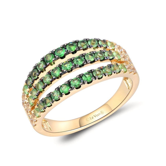 Le Vian Ombre Ring featuring 3/4 cts. Shade Of Tsavorite, 1/4 cts. White Sapphire, set in 14K Honey Gold™