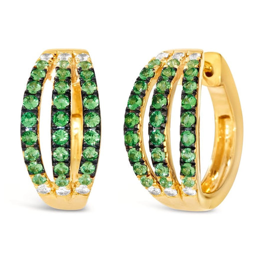 Le Vian Ombre Earrings featuring 1 1/4 cts. Shade Of Tsavorite, 1/5 cts. White Sapphire, set in 14K Honey Gold™