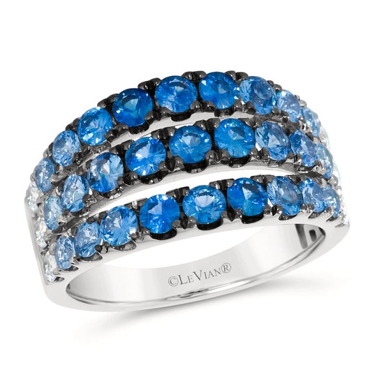 Le Vian Ombre Ring featuring 2 cts. Denim Ombré®, 1/4 cts. White Sapphire, set in 14K Vanilla Gold®