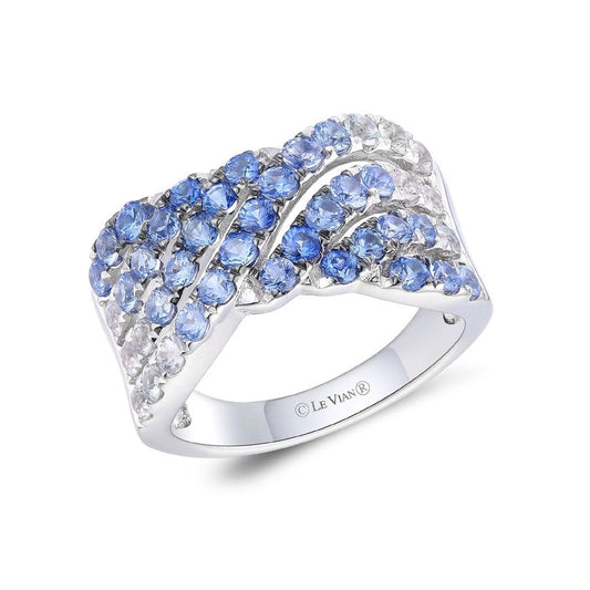Le Vian Ombre Ring featuring 1 1/2 cts. Denim Ombré®, 5/8 cts. White Sapphire, set in 14K Vanilla Gold®