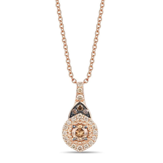Le Vian® Pendant featuring 1/4 cts. Chocolate Diamonds®, 1/5 cts. Nude Diamonds™ set in 14K Strawberry Gold®