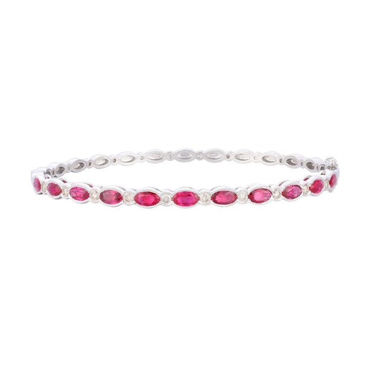 Le Vian® Bangle featuring 3 cts. Passion Ruby™, 3/8 cts. Vanilla Diamonds® set in 14K Vanilla Gold®