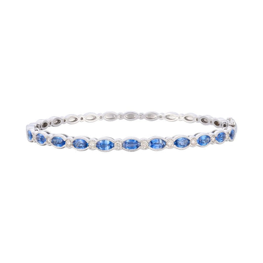 Le Vian® Bangle featuring 3 cts. Blueberry Sapphire™, 3/8 cts. Vanilla Diamonds® set in 14K Vanilla Gold®