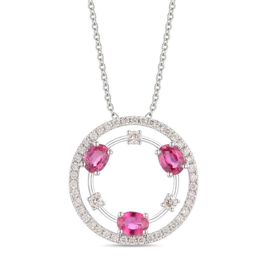 Le Vian® Pendant featuring 5/8 cts. Passion Ruby™, 1/4 cts. Vanilla Diamonds® set in 14K Vanilla Gold®