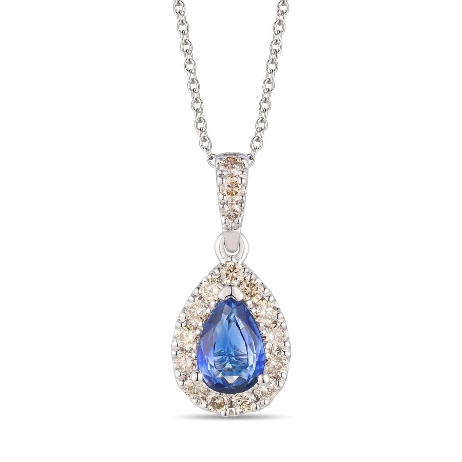 Le Vian® Pendant featuring 1/2 cts. Blueberry Sapphire™, 1/5 cts. Nude Diamonds™ set in 14K Vanilla Gold®
