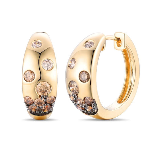 Le Vian Ombre Earrings featuring 7/8 cts. Chocolate Ombré Diamonds® set in 14K Honey Gold™