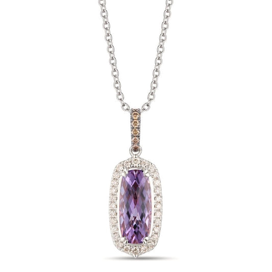 Le Vian® Pendant featuring 1 5/8 cts. Grape Amethyst™, 1/20 cts. Chocolate Diamonds®, 1/6 cts. Nude Diamonds™ set in 14K Vanilla Gold®