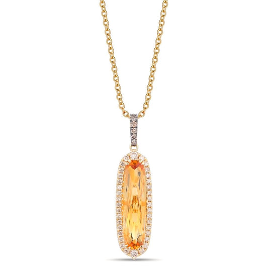Le Vian® Pendant featuring 2 5/8 cts. Cinnamon Citrine®, 1/4 cts. Nude Diamonds™, 1/20 cts. Chocolate Diamonds® set in 14K Honey Gold™