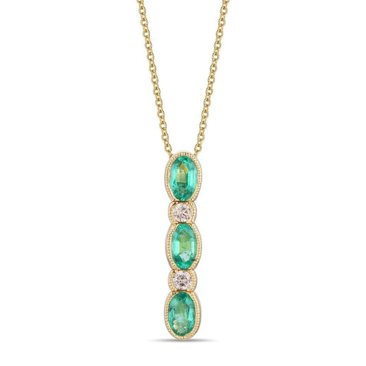 Le Vian® Pendant featuring 1/2 cts. Costa Smeralda Emeralds™, 1/15 cts. Vanilla Diamonds® set in 14K Honey Gold™