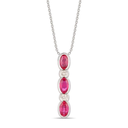 Le Vian® Pendant featuring 3/4 cts. Passion Ruby™, 1/15 cts. Vanilla Diamonds® set in 14K Vanilla Gold®