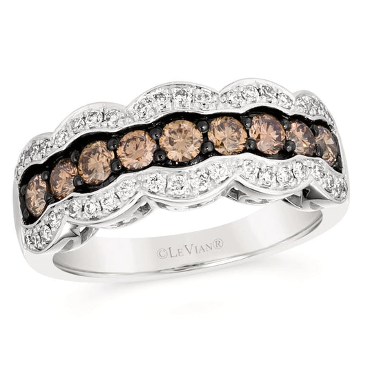 Le Vian® Ring featuring 3/4 cts. Chocolate Diamonds®, 1/3 cts. Nude Diamonds™ set in 14K Vanilla Gold®