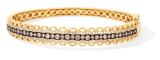 Le Vian® Bangle featuring 1 1/4 cts. Chocolate Diamonds®, 7/8 cts. Nude Diamonds™ set in 14K Honey Gold™