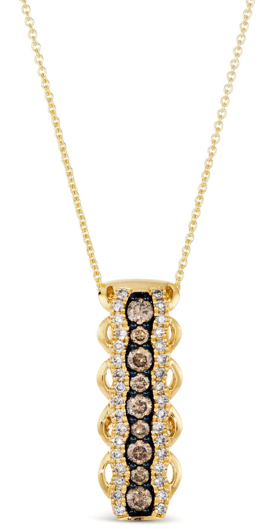 Le Vian® Pendant featuring 3/8 cts. Chocolate Diamonds®, 1/4 cts. Nude Diamonds™ set in 14K Honey Gold™