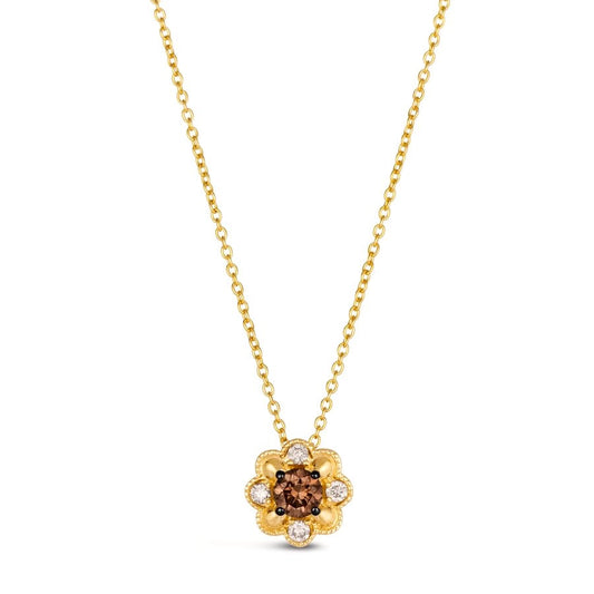 Le Vian® Pendant featuring 1/4 cts. Chocolate Diamonds®, 1/10 cts. Nude Diamonds™ set in 14K Honey Gold™