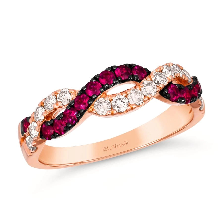Ruby Stiles Le Vian® Ring featuring 3/8 cts. Passion Ruby™, 1/3 cts. Nude Diamonds ...