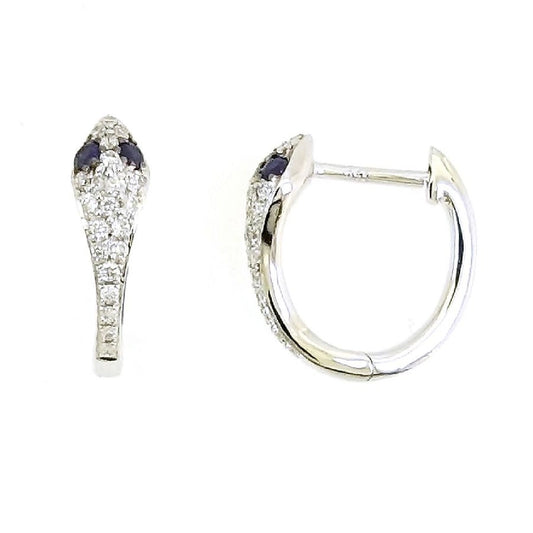 Le Vian® Earrings featuring 1/10 cts. Blueberry Sapphire™, 1/6 cts. Vanilla Diamonds® set in 14K Vanilla Gold®