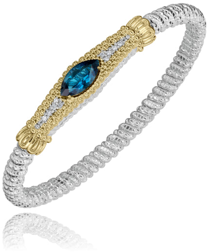 Vahan 14k Gold & Sterling Silver London Blue Topaz Bracelet